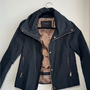 Massimo Dutti Black/navy Utility Jacket with Satin Lining